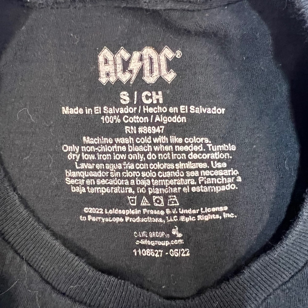 AC/DC For Those About To Rock Cannon Graphic T-Shirt Black Small - Picture 3 of 4